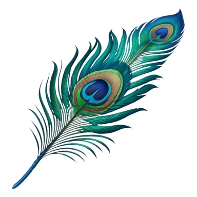 I need the single feather of peacock sticker