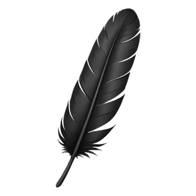 small black feather sticker
