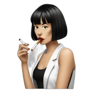 mia wallace smoking sticker