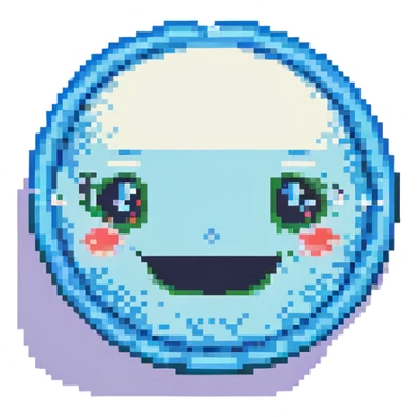 smile icon, pixel art style, retro and playful sticker