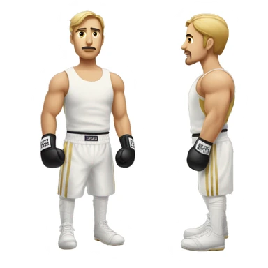 Boxeador blanco y rubio sticker