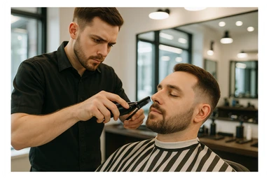 Sartaroshxonada soch olayotgan p sticker