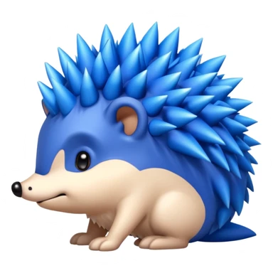  A blue hedgehog with 6 spines only face no whiskers sticker