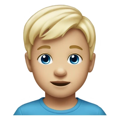 2 blonde toddler brothers blue eyed  sticker