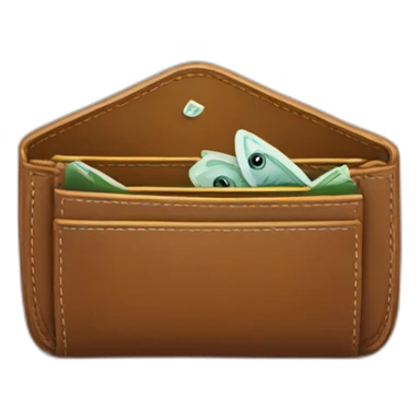 empty wallet with fly sticker