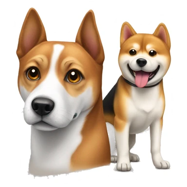 beagle and shiba inu sticker