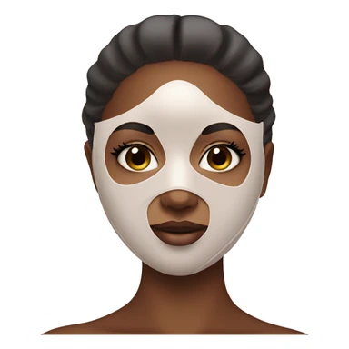 Skin care – girl with mask on face  sticker