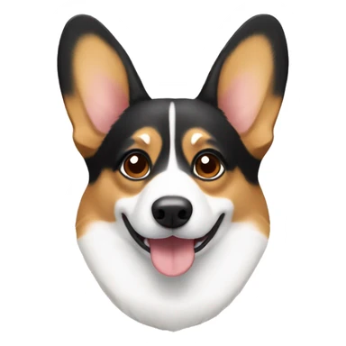 Tri color corgi sticker