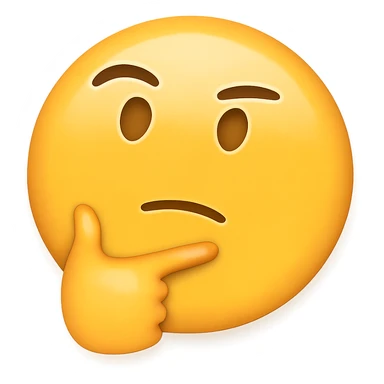 thinking face emoji sticker