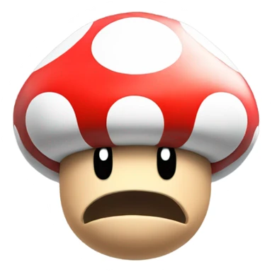Angry super mario mushroom sticker
