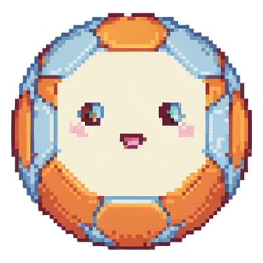 cute pastel blue soft baby ball toy sticker