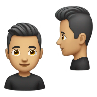 A guy with an undercut hairstyle sticker