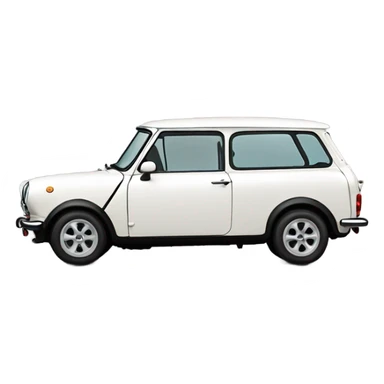 Classic mini clubman white sticker