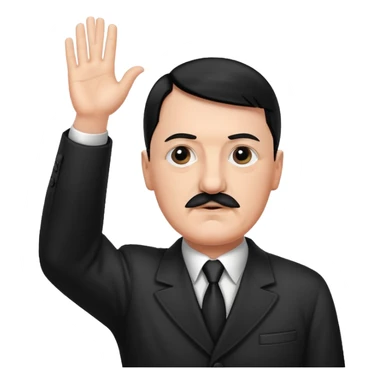 Hitler raising one hand straight up like a salute sticker