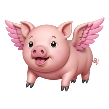 Pig flying  sticker