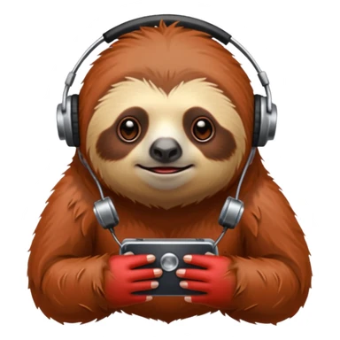 metal music red sloth sticker
