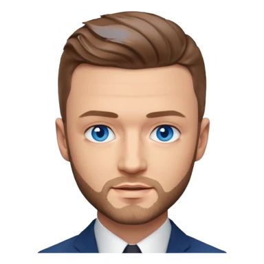 Justin Timberlake blue eyes, light brown hair sticker