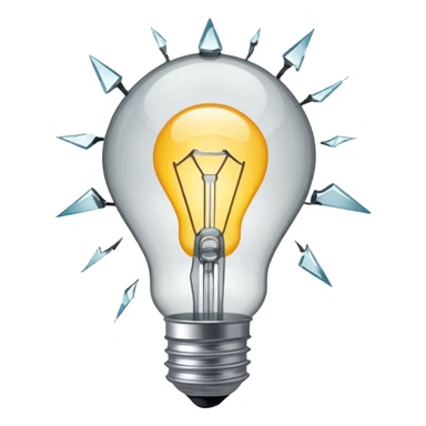 broken light bulb sticker