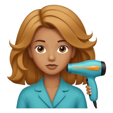 girl having blowdry sticker