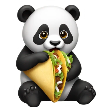 panda eating a taco sticker