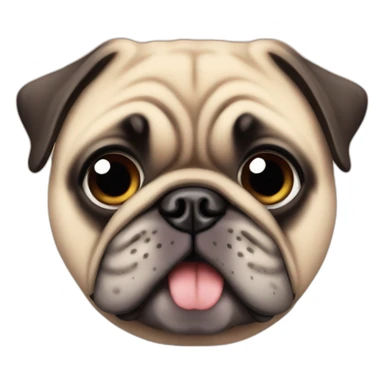 a fat pug sticker