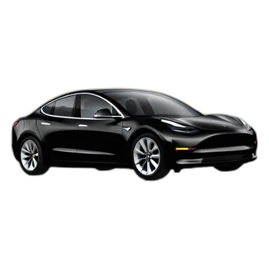 Elon Musk riding a Black Tesla Model 3 sticker