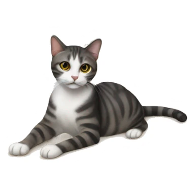 a cat sitting on the table sticker