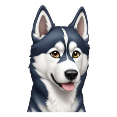 Siberian husky full-height sticker