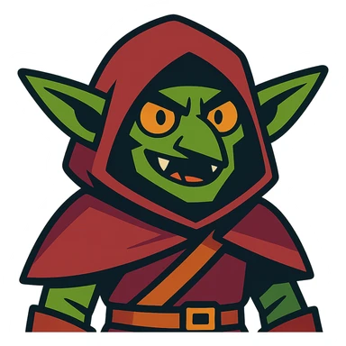 DnD goblin in a hood sticker
