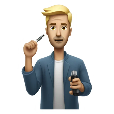 Person vaping sticker