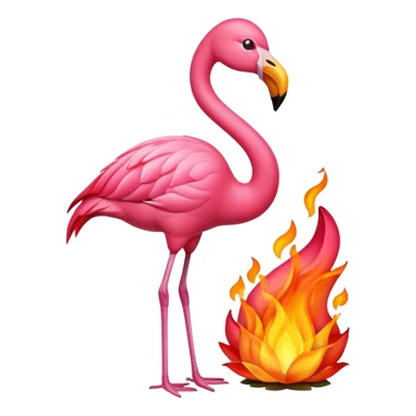 Un emoji flamme qui est rose sticker