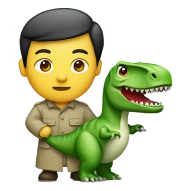 Mao Zedong holding a t-Rex sticker