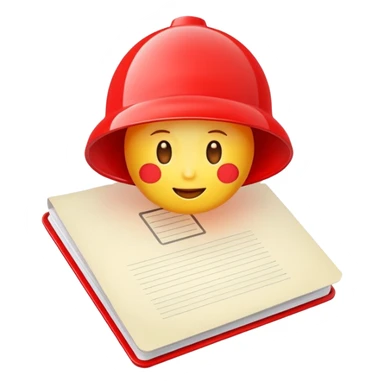  Create an emoji-style alert icon for a crime notification: a siren light with a small document or warning triangle. Bright, modern emoji design sticker