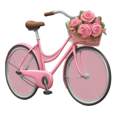 Bici rosa con sopra scritto alma con sopra una ragazza sticker