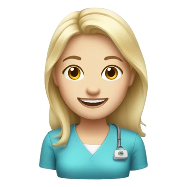 blonde orthodontic assistant sticker