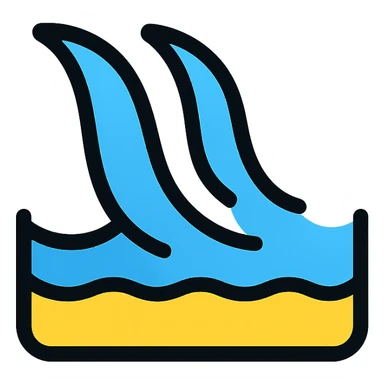 flowing water, minimalistic and modern, with clean lines sticker