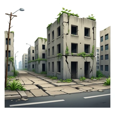 Dystopian Apocalyptic Aesthetic Scenery Deco sticker