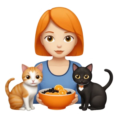 Feeding cats sticker