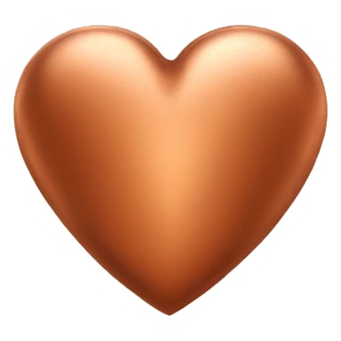 copper colored heart sticker