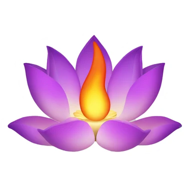 Lotus flower with flames sticker