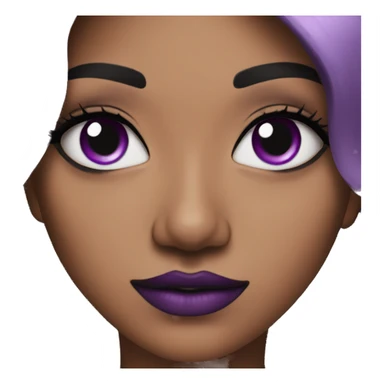 Purple makeup sticker