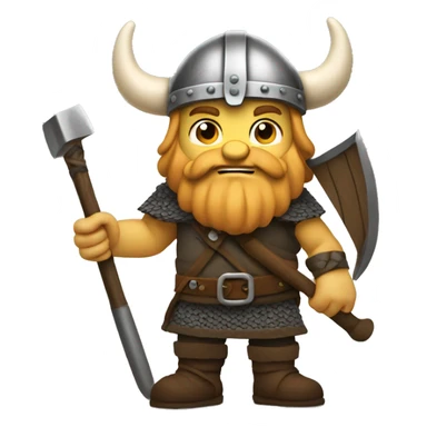Viking with a axe sticker