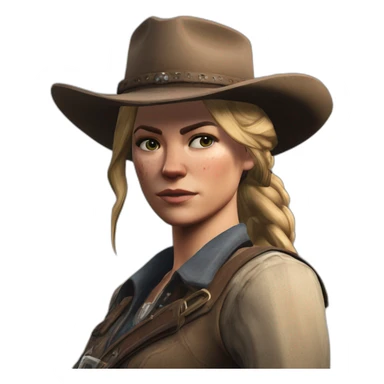 Sadie Adler shooting Micah Belle from Red Dead Redemption 2 sticker