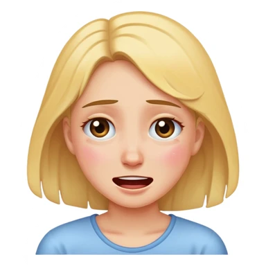 Girl crying while smiling  sticker