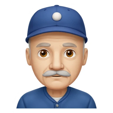 viejo pelon bigote gorra beisbol N sticker