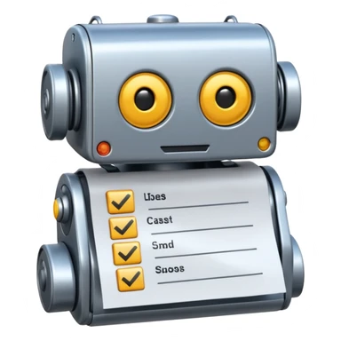 emoji of a checklist for a robot sticker