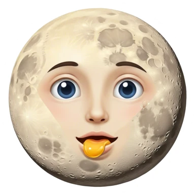 Oli eating the moon sticker