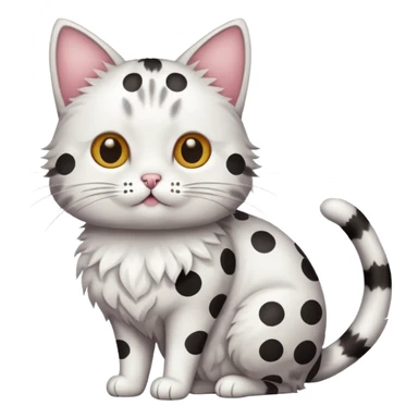 polka dots cat body sticker