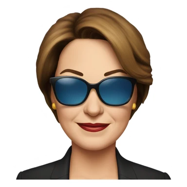 Amy Klobuchar wearing sunglasses sticker
