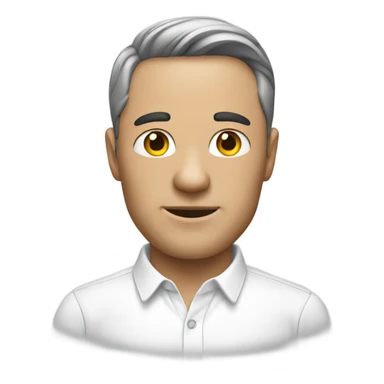 man in a white shirt with a white backgr sticker